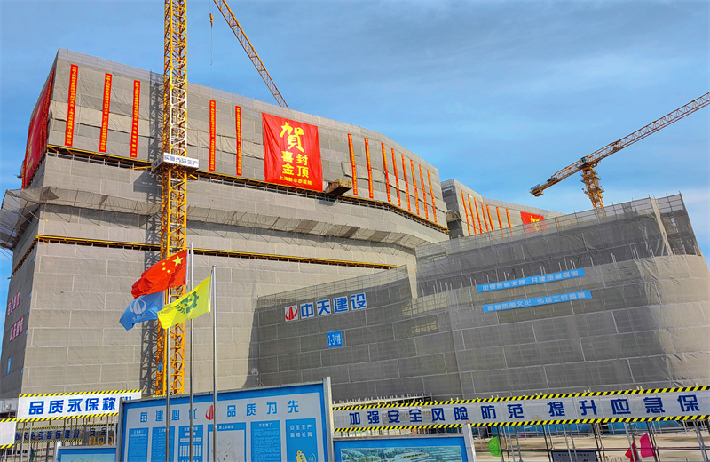 2024年10月30日，d88尊龙z6三建上海新华泰医院项目主体封顶。